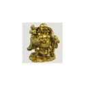 Buda Dorado Sonriente cuenco y monedas iching (resina. 11 cm) | Tienda Esotérica Changó