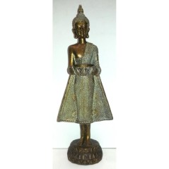 Buda porta vela Resina Dorado 38 x 12 cm | Tienda Esotérica Changó
