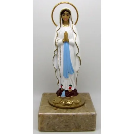 Virgen de Lourdes 12 cm (Base Marmol) | Tienda Esotérica Changó