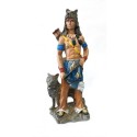 Indio Lobo 43 cm Resina | Tienda Esotérica Changó