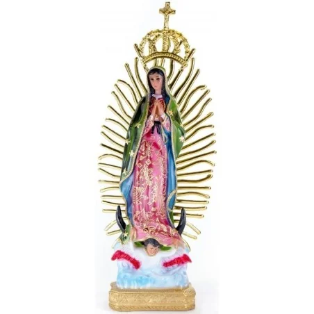 Vigen de Guadalupe (Lupita) + Esplendor 50 cm (Vestido Decorado) - Resina | Tienda Esotérica Changó