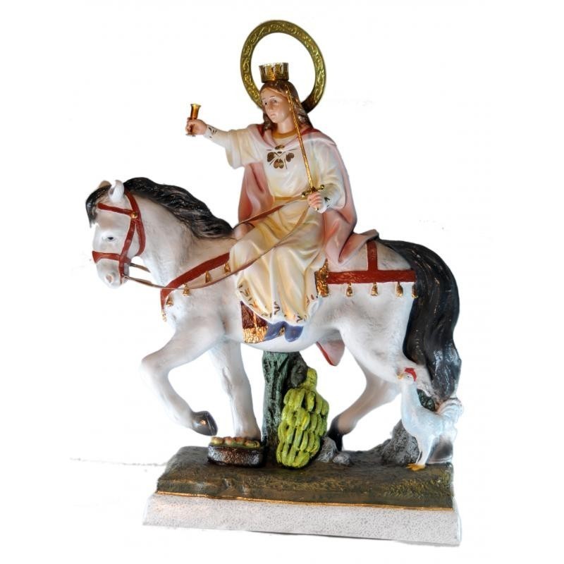 Santa Barbara a Caballo 55 x 42 cm (Con Corona)