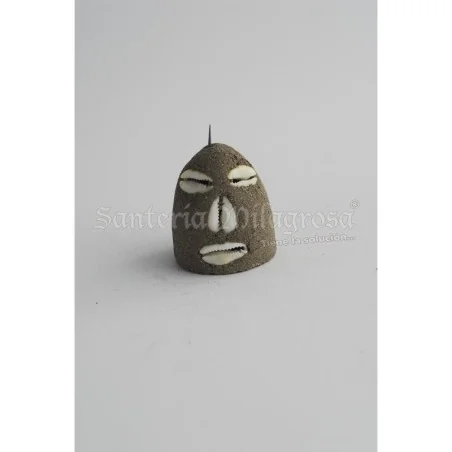 Eleggua Bolsillo 1 Cara con Cauries 5 x 4 cm aprox (Carga por Debajo) | Tienda Esotérica Changó