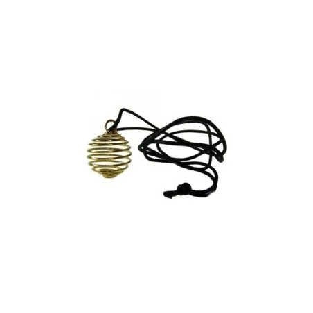 Colgante Jaulita Espiral Dorada 25mm (Con Cordon) | Tienda Esotérica Changó