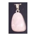 Colgante Mineral Rodada Cuarzo Rosa (Engarce F. Plateado)(Tauro) | Tienda Esotérica Changó