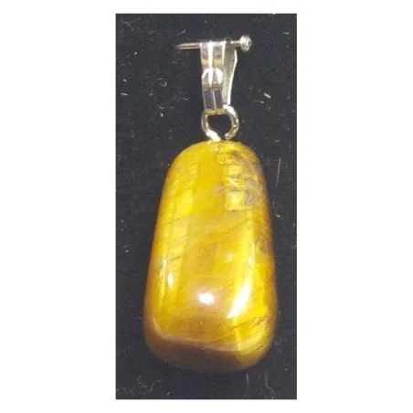 Colgante Mineral Rodada Ojo de Tigre (Engarce F. Plateado) | Tienda Esotérica Changó