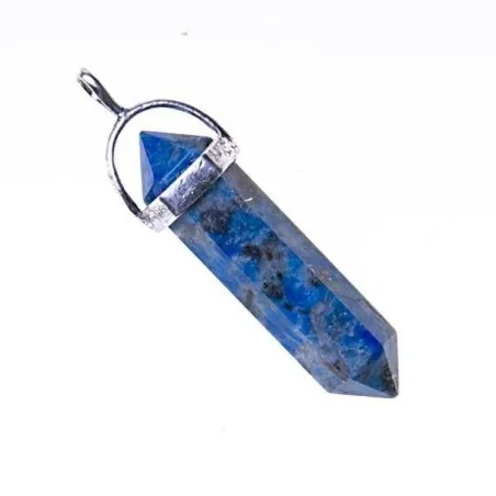 Colgante Mineral Punta Lapislazuli 3.5 a 4 cm aprox. (Engarce Plata)