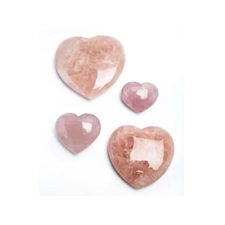 Mineral Forma Corazon Cuarzo Rosa 3 a 3.5 cm aprox.