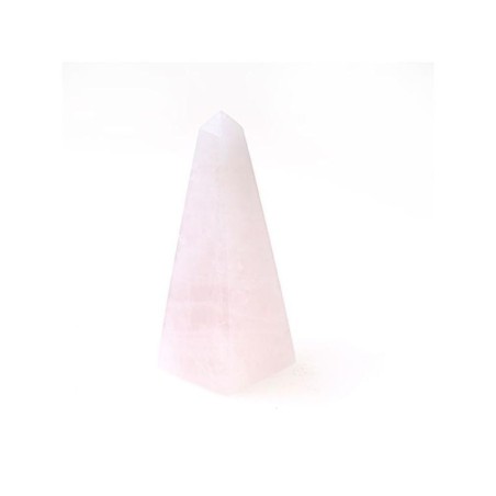 Mineral Obelisco Cuarzo Rosa 7 cm aprox (40 a 65 gr.)