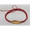 Pulsera Mineral Ambar hilo trenzado Rojo (Ajustable) | Tienda Esotérica Changó