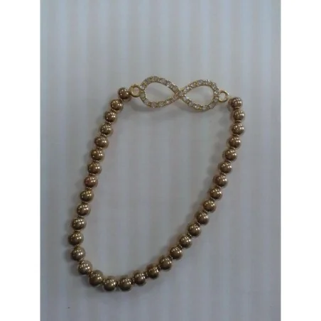 Pulsera Simbolo Infinito Brillo Dorada (Elastica) (Unidad)(Has) | Tienda Esotérica Changó