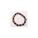 Pulsera Simil Cristal Ojo Turco Rojo (Contra Mal de Ojo) (Elastica) | Tienda Esotérica Changó