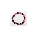 Pulsera Simil Cristal Ojo Turco Rosa (Contra Mal de Ojo) (Elastica) | Tienda Esotérica Changó