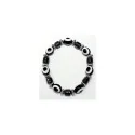 Pulsera Simil Cristal Ojo Turco Negro (Contra Mal de Ojo) (Elastica) | Tienda Esotérica Changó