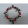 Pulsera Simil Cristal Ojo Turco Roja c/ Simbolos (Contra Mal de Ojo) (Elastica) | Tienda Esotérica Changó