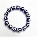 Pulsera Cristal Ojo Turco Azul con Zirconita (11 mm) | Tienda Esotérica Changó