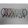 Pulsera Simil Cristal c/ Circonita Mano de Fatima + Ojo Turco Circulo (Elastica) | Tienda Esotérica Changó