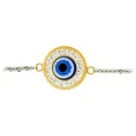 Pulsera Ojo Turco Dorado Brillante (Acero) | Tienda Esotérica Changó