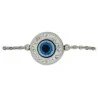 Pulsera Ojo Turco Plateado Brillante (Acero) | Tienda Esotérica Changó