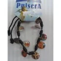 Pulsera Hilo Trenzado Motivos Santos (Negra) (Ajustable) | Tienda Esotérica Changó