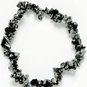 Pulsera Mineral Semipreciosa Obsidiana Nevada Meditación (Elástica) | Tienda Esotérica Changó