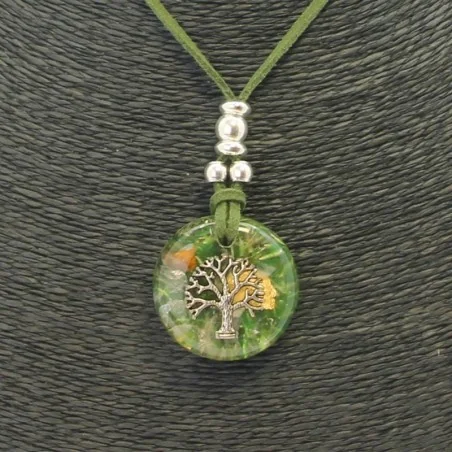 Collar Orgon Arbol de la Vida Verde (3,2 cm Ajustable) | Tienda Esotérica Changó