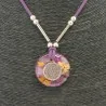 Collar Orgon Flor de la Vida Morado (3,2 cm Ajustable) | Tienda Esotérica Changó