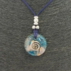 Collar Orgon Espiral Azul (3,2 cm Ajustable) | Tienda Esotérica Changó
