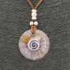 Collar Orgon Espiral Beige (3,7 cm Ajustable) Marron | Tienda Esotérica Changó