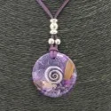 Collar Orgon Espiral Morado (3,7 cm Ajustable) | Tienda Esotérica Changó