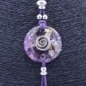 Collar Orgon Espiral Morado con Abalorios (3,7 cm Ajustable) | Tienda Esotérica Changó