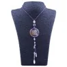 Collar Orgon Nudo Celta Morado con Abalorios (3,7 cm Ajustable) | Tienda Esotérica Changó