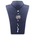 Collar Orgon Nudo Celta Negro con Abalorios (3,7 cm Ajustable) | Tienda Esotérica Changó