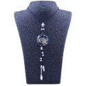 Collar Orgon Om Azul con Abalorios (3,7 cm Ajustable) | Tienda Esotérica Changó