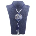 Collar Orgon Espiral Azul con Abalorios (5,4 cm Ajustable) | Tienda Esotérica Changó