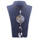 Collar Orgon Espiral Beige con Abalorios (5,4 cm Ajustable) | Tienda Esotérica Changó