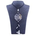 Collar Orgon Espiral Negro con Abalorios (5,4 cm Ajustable) | Tienda Esotérica Changó