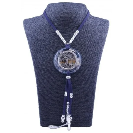 Collar Orgon Arbol de la vida Azul con Abalorios (5,4 cm Ajustable) | Tienda Esotérica Changó