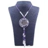 Collar Orgon Arbol de la vida Morado con Abalorios (5,4 cm Ajustable) | Tienda Esotérica Changó