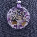 Collar Orgon Arbol de la vida brillantes Morado (5,4 cm Ajustable) | Tienda Esotérica Changó