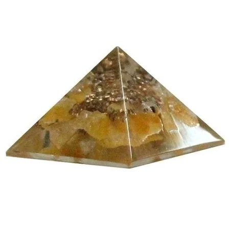 Orgon Piramide Mini Agata Amarillo 3 x 3 x 2.5 cm | Tienda Esotérica Changó
