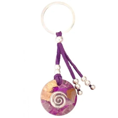 Llavero Orgon Espiral Morada (3,2 cm x 9.5 cm largo) | Tienda Esotérica Changó