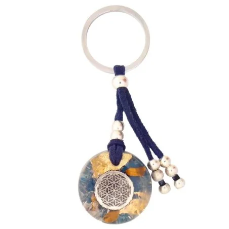 Llavero Orgon Flor de la Vida Azul (3,2 cm x 9.5 cm largo) | Tienda Esotérica Changó