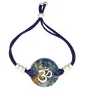 Pulsera Orgon Om Azul (3,2 cm Ajustable) | Tienda Esotérica Changó