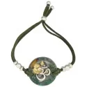 Pulsera Orgon Om Verde (3,2 cm Ajustable) | Tienda Esotérica Changó