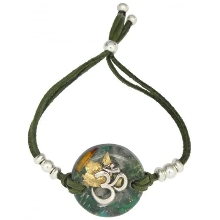 Pulsera Orgon Om Verde (3,2 cm Ajustable)