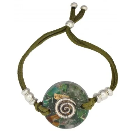 Pulsera Orgon Espiral Verde (3,2 cm Ajustable) | Tienda Esotérica Changó