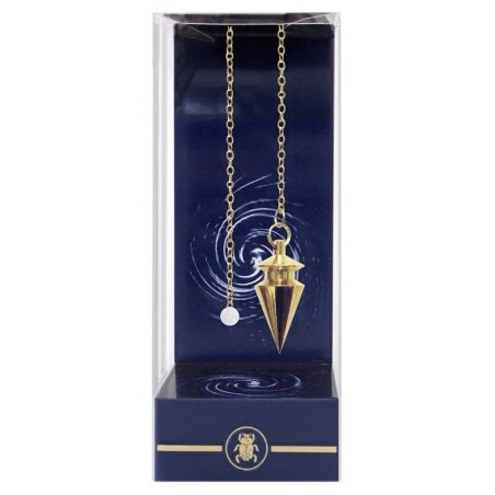 Pendulo Metal Egipcio Dorado 3,5 x 1,6 cm (Deluxe con caja y bolsa) | Tienda Esotérica Changó