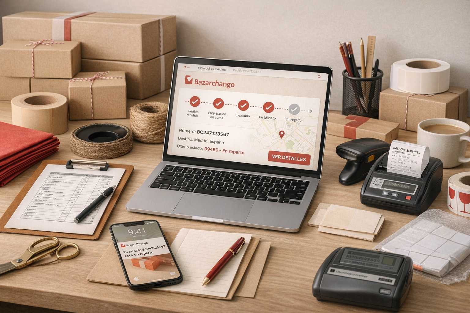 Seguimiento de pedidos Bazarchango