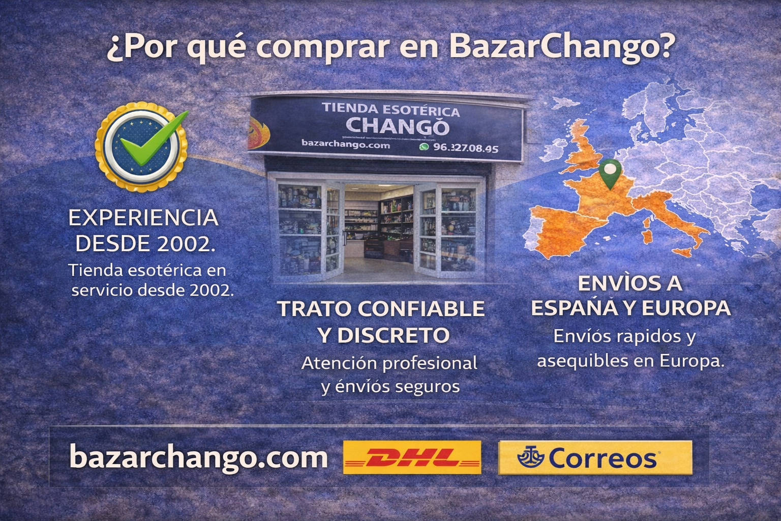Por qué comprar en Tienda Esotérica Changó con envío a Europa